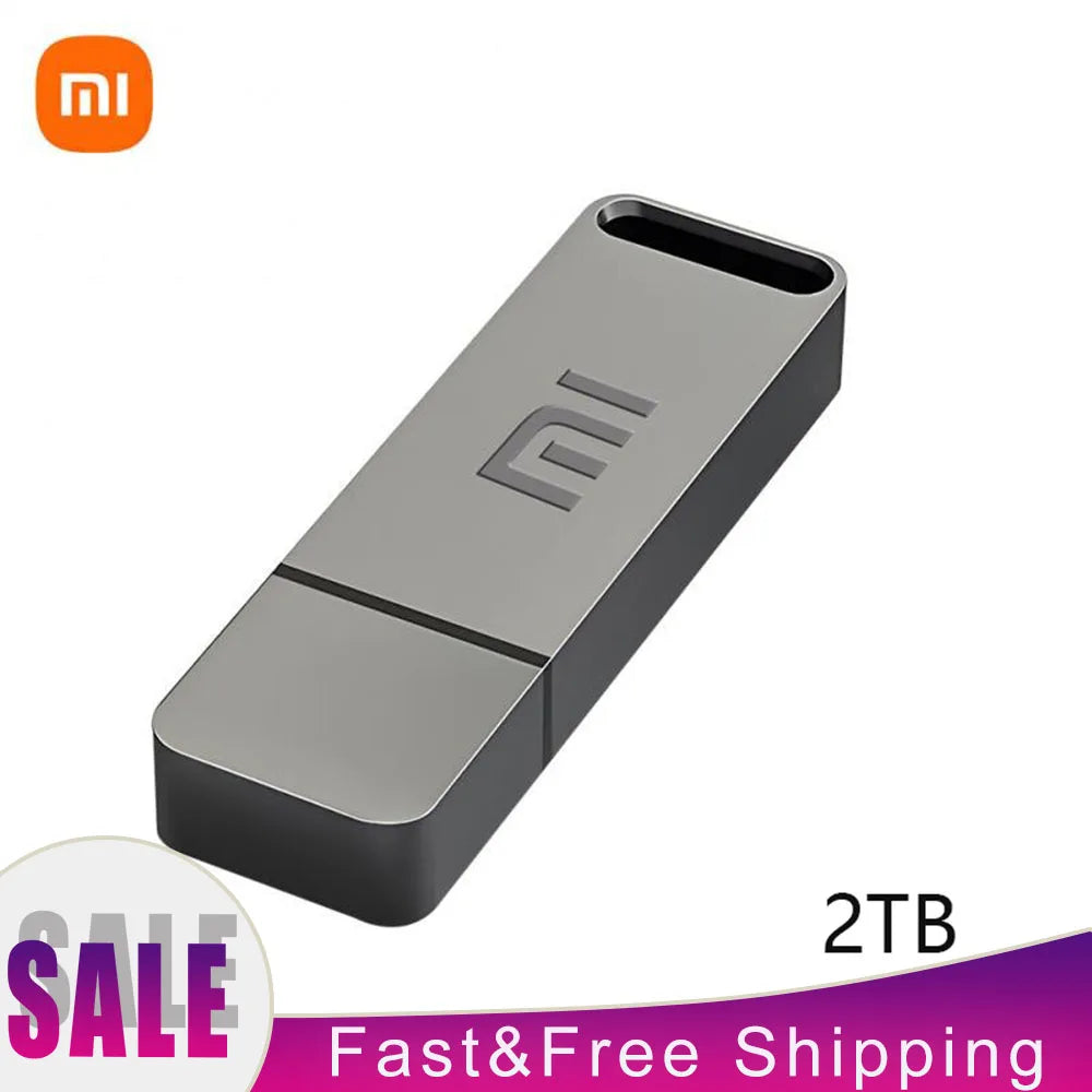 New 1TB 2TB Xiaomi Metal Flash Drive Thumbdrive Pendrive 256GB 512GB Waterproof U Disk Keyrings Can Be Fastened Memoria Usb