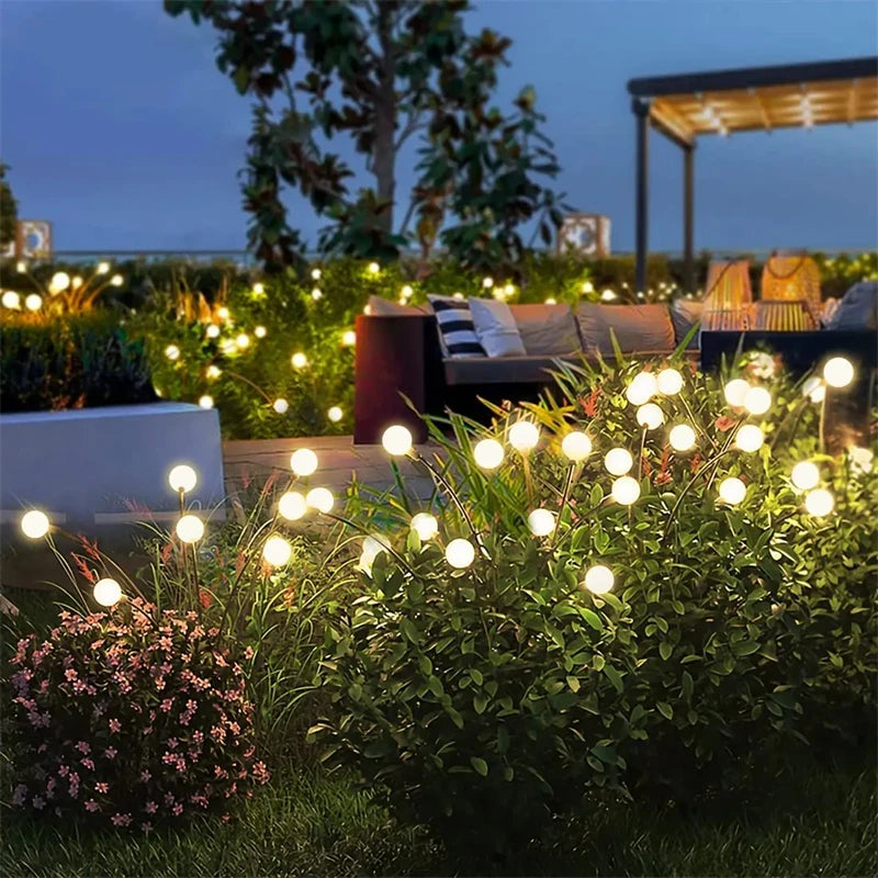 6/8/10 LED Solar Garden Lights Powered Firefly Lights Outdoor Garden Decoration Landscape Lights Firework Firefly Lawn Lamps