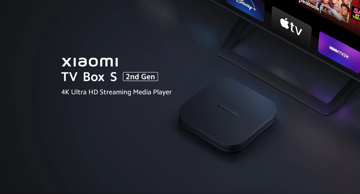 Global Version Xiaomi Mi TV Box S 2nd Gen 4K Ultra HD BT5.2 2GB 8GB Google TV Google Assistant Smart TV Box