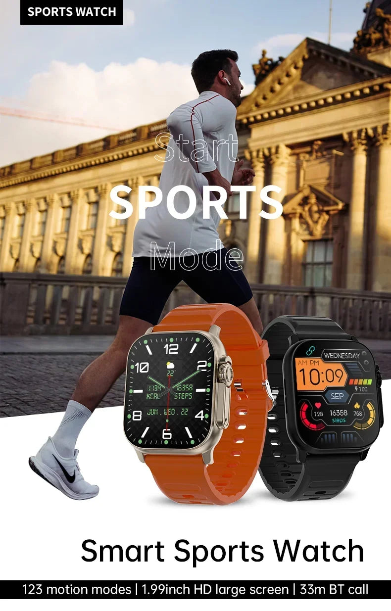 New Watch 10 Ultra Smart Watch 49mm 2024 New NFC Men Women GPS Track Bluetooth Call BT Music Games Wireless Charging Smartwatch