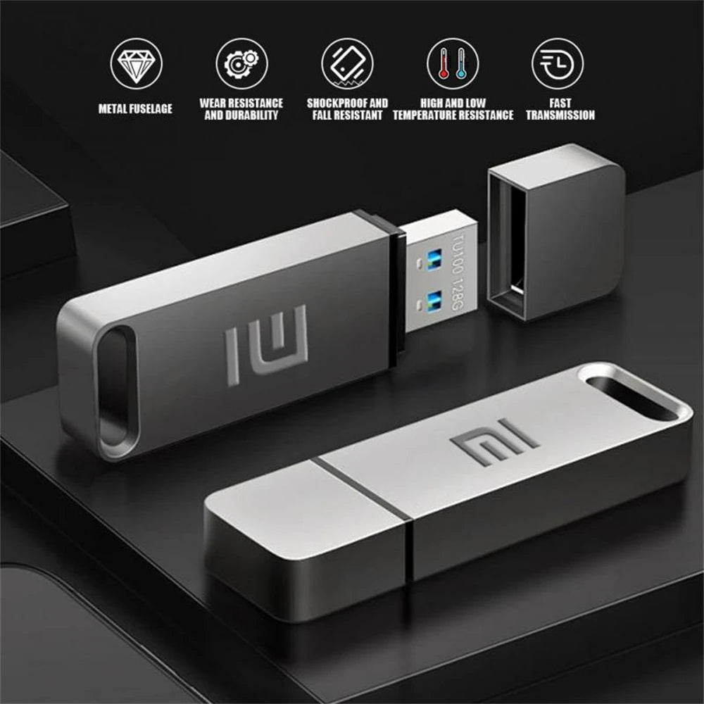 New 1TB 2TB Xiaomi Metal Flash Drive Thumbdrive Pendrive 256GB 512GB Waterproof U Disk Keyrings Can Be Fastened Memoria Usb