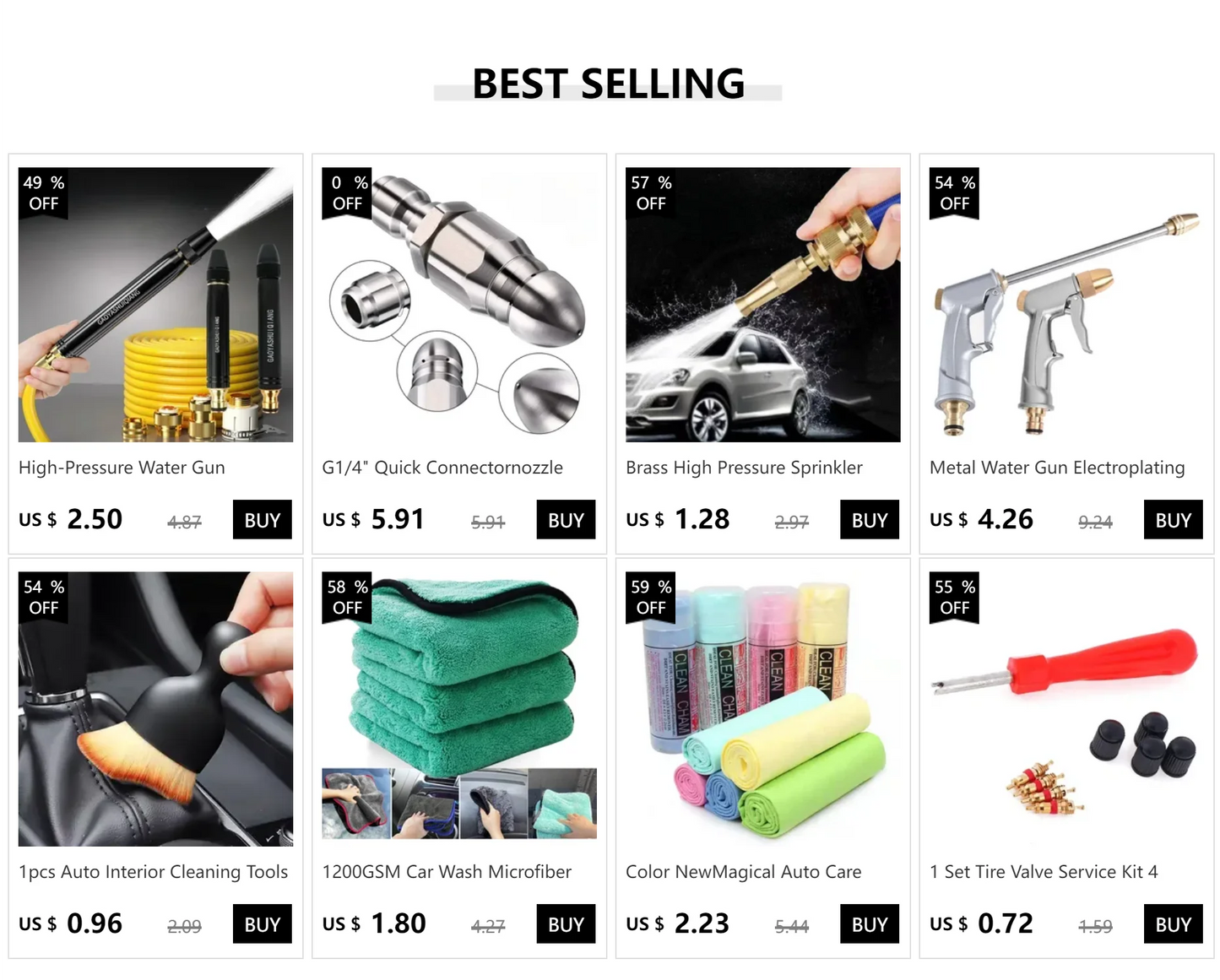 High-Pressure Water Gun Household Car Wash Water Black Car Wash Nozzle Diamond Water Watering Pipe Car Wash Gun