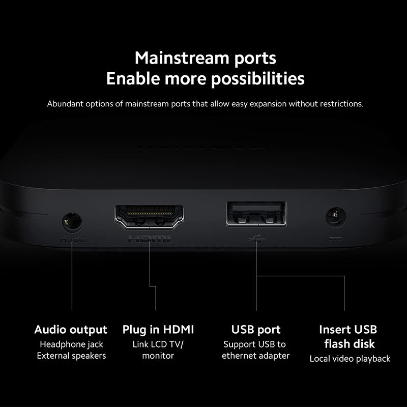 Global Version Xiaomi Mi TV Box S 2nd Gen 4K Ultra HD BT5.2 2GB 8GB Google TV Google Assistant Smart TV Box