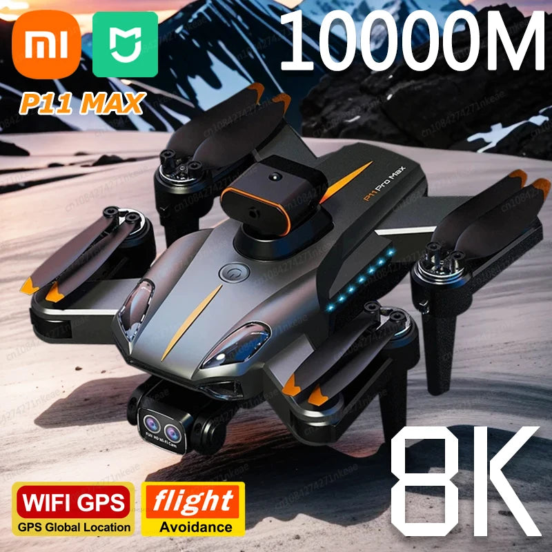 Xiaomi MIJIA P11 Max Drone 8K 5G GPS Professional HD Aerial Photography Dual-Camera Obstacle Avoidanc Brushless Quadrotor 10000M