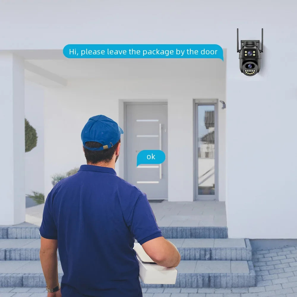 AI Human Detector, 4K 8MP WiFi Surveillance Camera