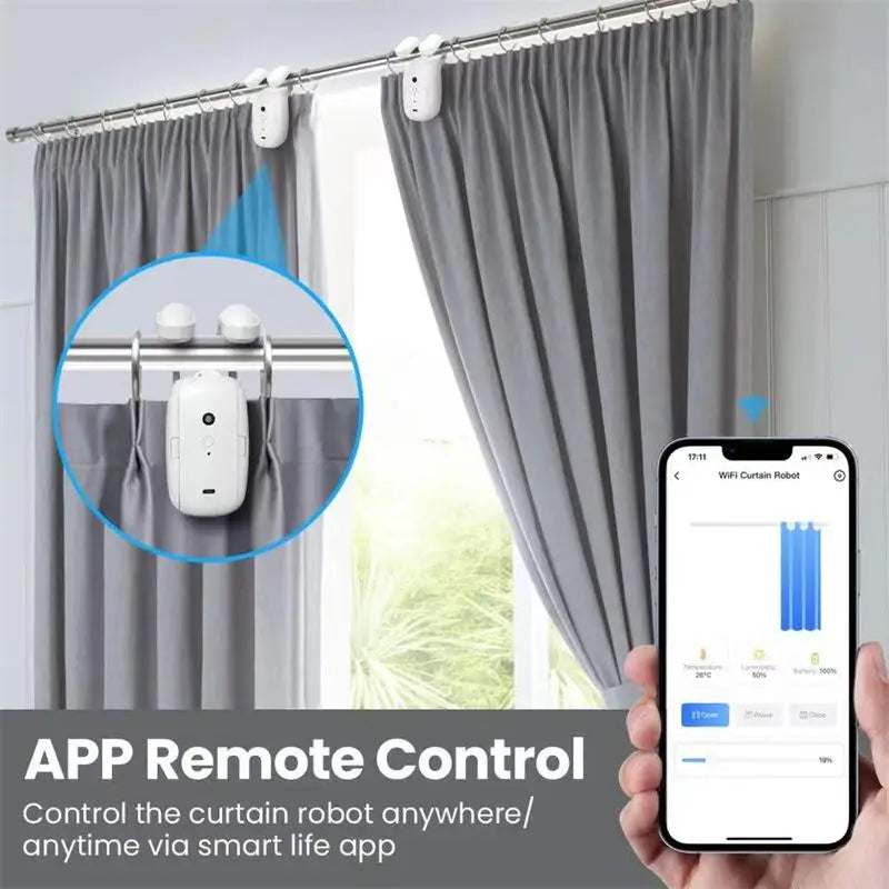 Smart Wireless Robot  Curtain Opener Voice Control