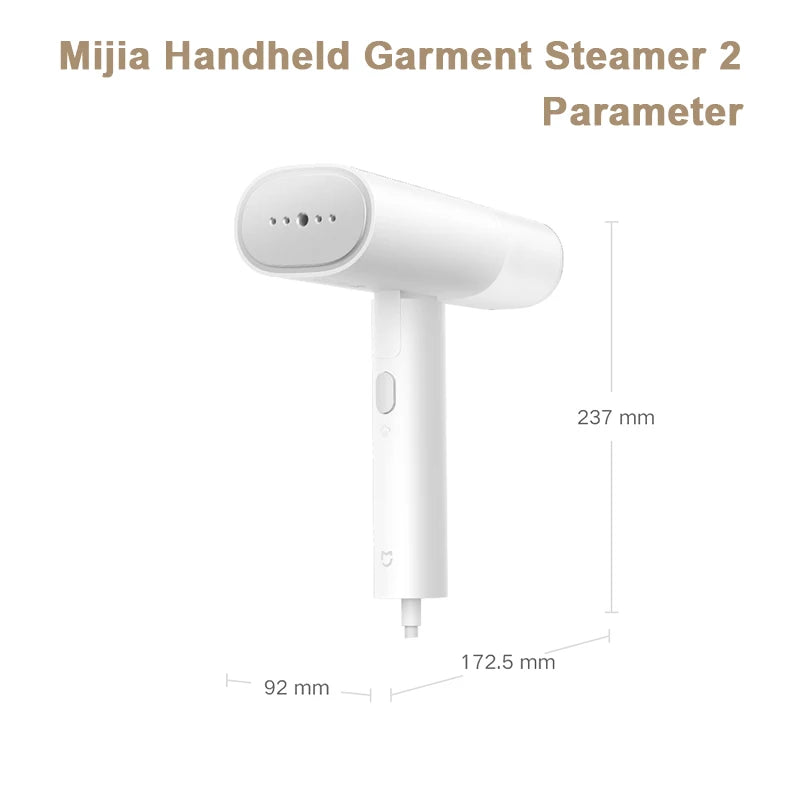 Original XIAOMI MIJIA Handheld Garment Steamer Iron Steam Cleaner for Cloth Home Electric Hanging Mite Removal Steamer Garment 2