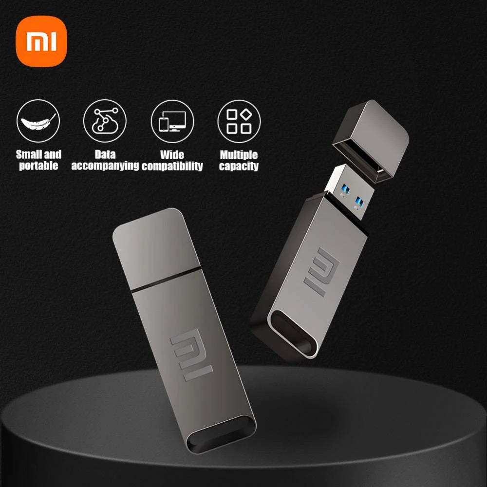 New 1TB 2TB Xiaomi Metal Flash Drive Thumbdrive Pendrive 256GB 512GB Waterproof U Disk Keyrings Can Be Fastened Memoria Usb